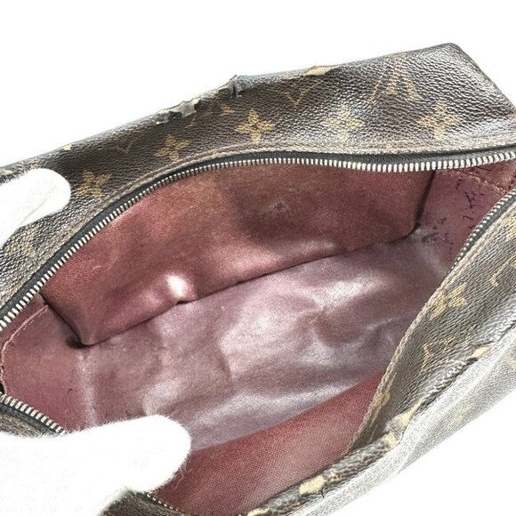 LOUIS VUITTON MonogramMacassar Trousse Toilette pouch Clutch Brown/Black - Picture 14 of 14